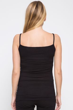 תמונה של גופיית ספגטי להריון שחורה