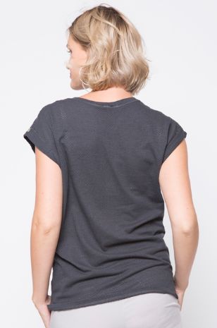 תמונה של חולצת הריון TIP TOP מחוררת אפור בטון