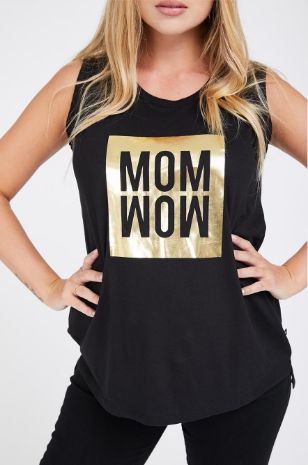 תמונה של חולצת הריון MOMWOW שחורה