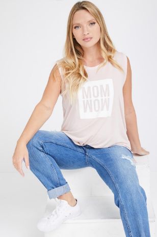 תמונה של חולצת הריון MOMWOW ורודה