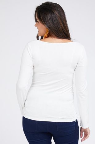 תמונה של חולצת הריון Baby Grow ש.ארוך שמנת