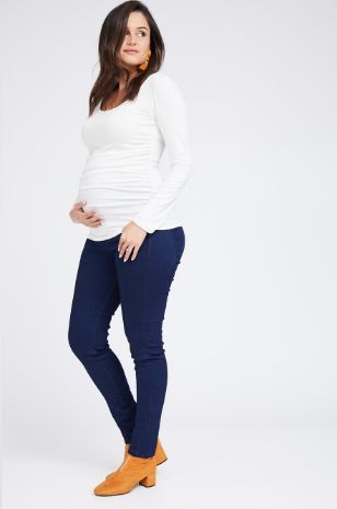 תמונה של חולצת הריון Baby Grow ש.ארוך שמנת