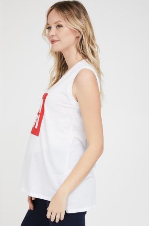 תמונה של חולצת הריון MOMWOW לבנה