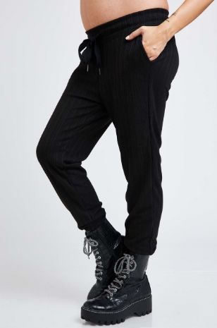 תמונה של מכנסי הריון לארה שחורים