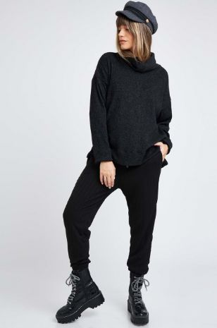 תמונה של מכנסי הריון לארה שחורים