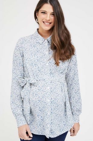 תמונה של חולצת לינדוס הדפס כחול