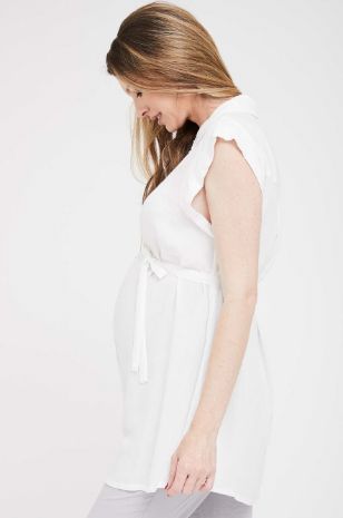 חולצת הריון בצבע שמנת - עכשיו באאוטלט של אבישג ארבל