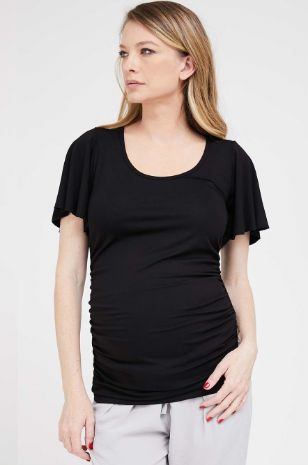 תמונה של חולצת הריון בילי שחורה