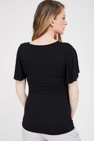 תמונה של חולצת הריון בילי שחורה