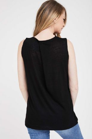 תמונה של גופיית הריון רבידה שחורה