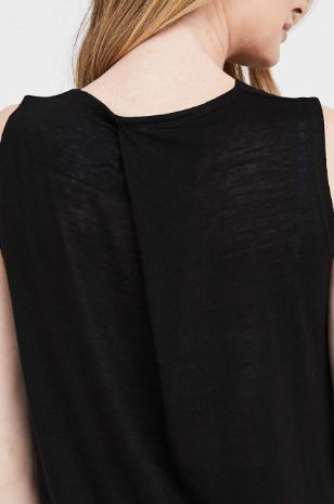 תמונה של גופיית הריון רבידה שחורה