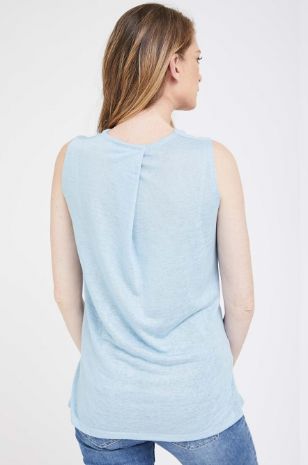 תמונה של גופיית הריון רבידה תכלת