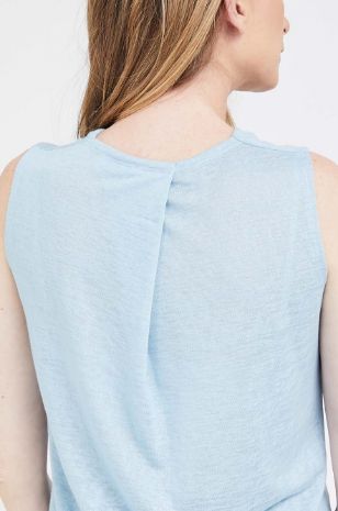 תמונה של גופיית הריון רבידה תכלת