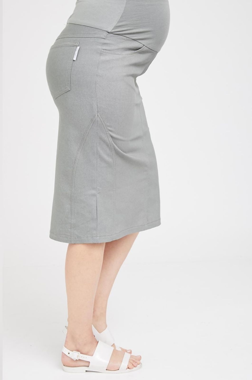 תמונה של חצאית הריון רוקסי ארוכה זית