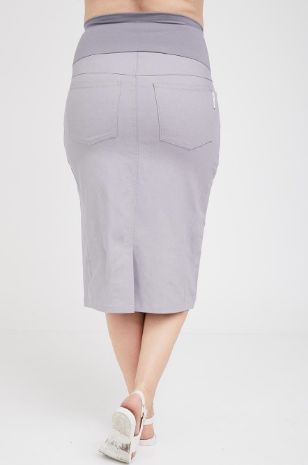 תמונה של חצאית הריון רוקסי ארוכה אפורה