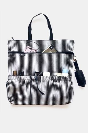 תמונה של תיק עגלה היידי בייסיק פסים שחור לבן