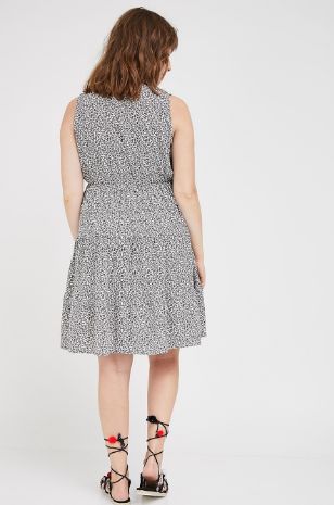 שמלת הריון סילבי הדפס שחור של אבישג ארבל