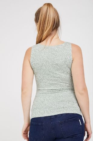  גופיית מעטפת להריון והנקה הדפס ירוק