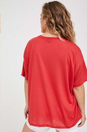 תמונה של טישרט הריון LOVE YOURSELF אדומה