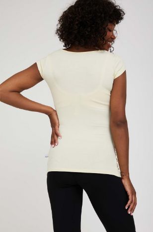 תמונה של חולצת הריון Baby Grow ש.קצר צהוב בהיר