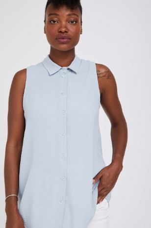 תמונה של חולצת הריון קיקי ללא שרוול תכלת