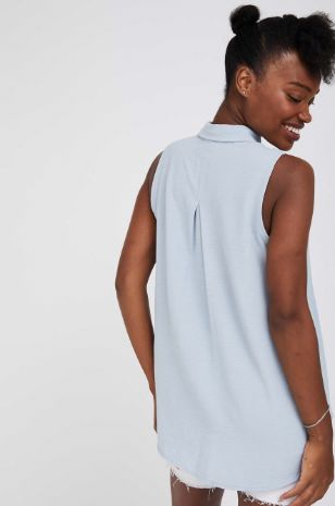 תמונה של חולצת הריון קיקי ללא שרוול תכלת