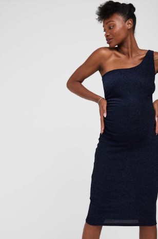  שמלת הריון כתף אחת אמנדה לורקס נייבי