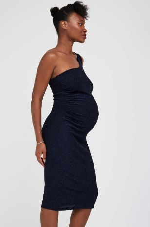  שמלת הריון כתף אחת אמנדה לורקס נייבי