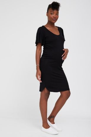 תמונה של שמלת הריון גילי שחורה