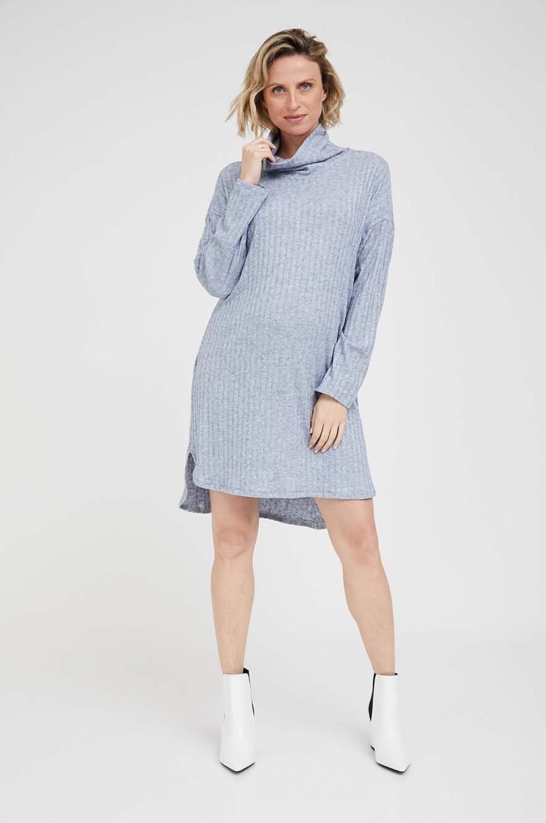 תמונה של שמלת טוניקה להריון מרגו תכלת