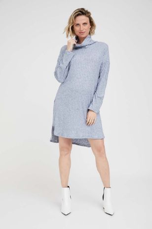 תמונה של שמלת טוניקה להריון מרגו תכלת