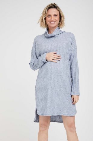 תמונה של שמלת טוניקה להריון מרגו תכלת