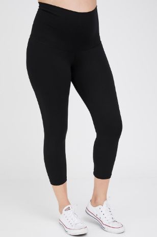 תמונה של טייץ הריון 3/4 שחור