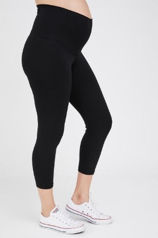 תמונה של טייץ הריון 3/4 שחור