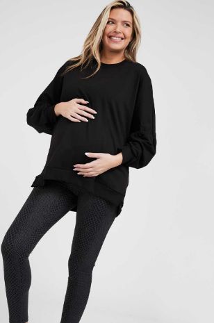 תמונה של סוויטשירט להריון מאדי שחור
