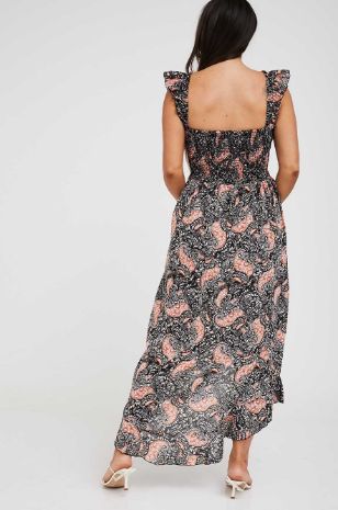 תמונה של שמלת אלינה להריון שחור חמרה