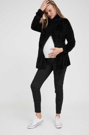 תמונה של מעיל להריון מלנה שחור