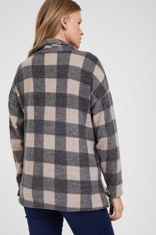 תמונה של טופ נינה להריון משבצות בז'