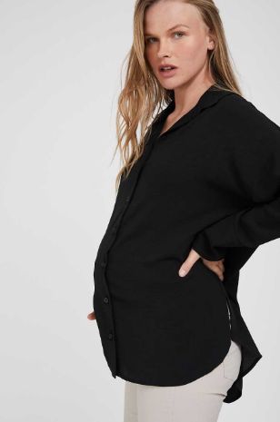 תמונה של חולצת הריון פרינסס שחורה