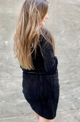 תמונה של שמלת ערב להריון טורמלין שחור