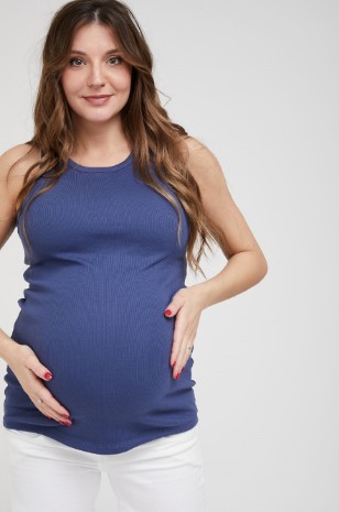 תמונה של גופיית הריון ג'סיקה כחול ג'ינס