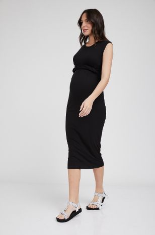תמונה של שמלת הריון סיון שחורה