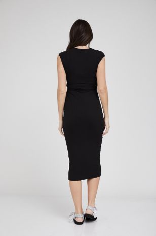 תמונה של שמלת הריון סיון שחורה