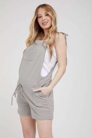 תמונה של אוברול הריון רותם קצר ורוד בהיר