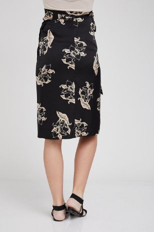 תמונה של חצאית הריון מעטפת שחור בז'