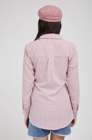 תמונה של חולצת הריון לינדוס ורוד משבצות