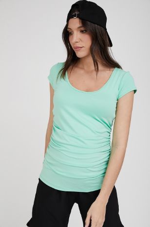 תמונה של חולצת הריון Baby Grow ש.קצר ירוק בהיר