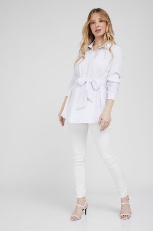 תמונה של חולצת הריון לינדוס לבנה