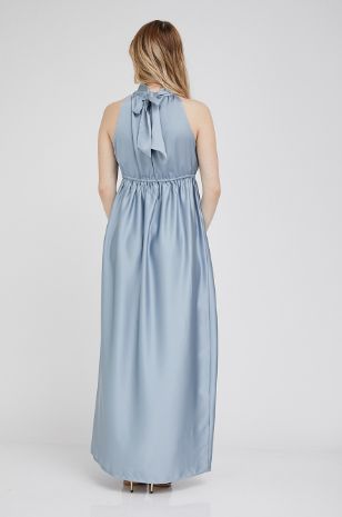 תמונה של שמלת ערב להריון ניקה תכלת