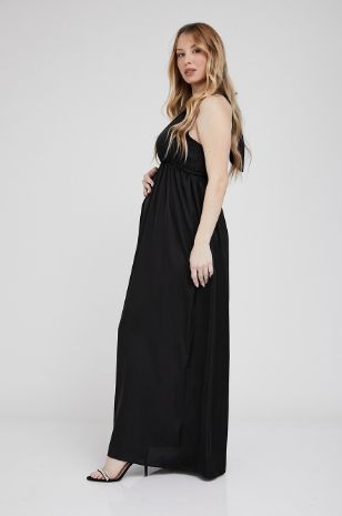 שמלת ערב להריון ניקה שחורה - ON SALE - אבישג ארבל